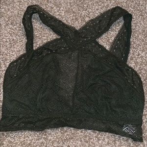 Green lace bralette